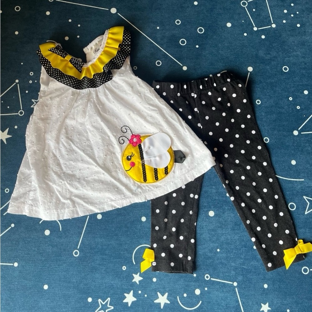 Rare Editions Girls Bumblebee Outfit Size 12 Months
